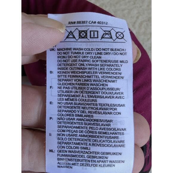 Adidas Sports Bra Size Medium M Purple High Neck - Picture 7 of 7